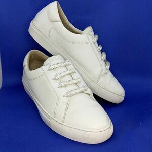 Skechers Women's Pre-owned Designer Sneakers w/Embellished Laces - sz. 8 1/2